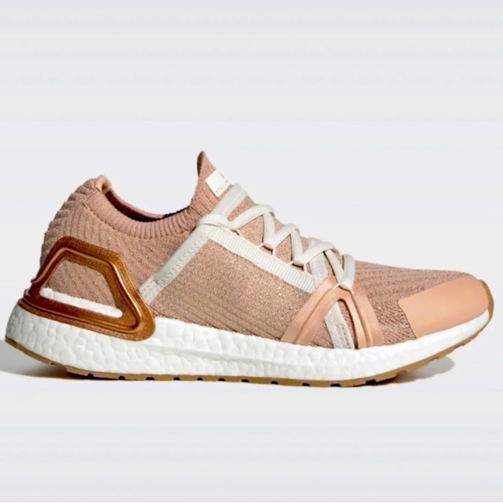 Adidas Women's Pink and White Sneakers